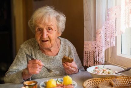 elderly care food and meal times